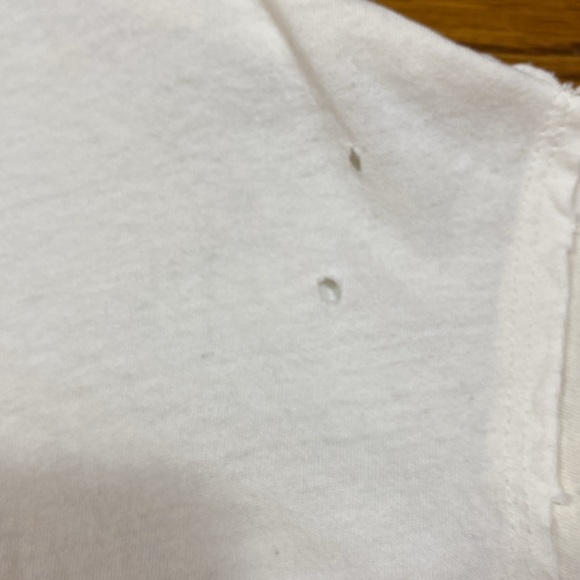 NWT We The Free T Shirt Size M Dani Oversized Distressed Cream Short Sleeve - Picture 10 of 11